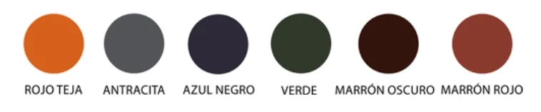 Colores para pintura de tejados